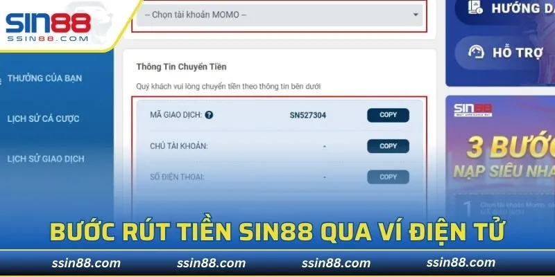 Các bước rút tiền nhanh chóng qua ví điện tử